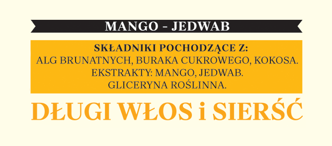 szampon naturalny dla psa o długiej sierści - etykieta skład