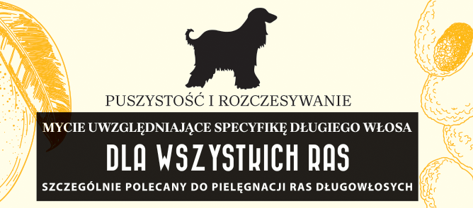 szampon naturalny dla psa o długiej sierści etykieta